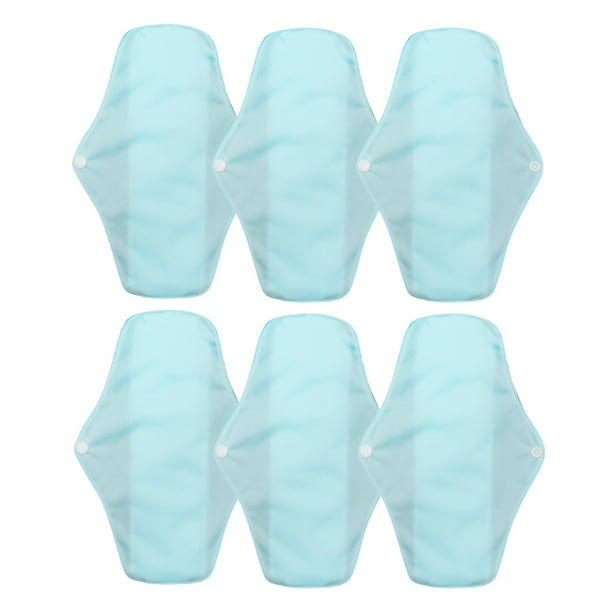 6 Pcs Reusable Menstrual Pads, Washable Cloth Pads, Sanitary Pads for