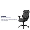 thumbnail image 5 of Flash Furniture High Back Black LeatherSoft Multifunction Executive Swivel Ergonomic Office Chair with Lumbar Support Knob with Arms, 5 of 13