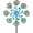 1pcs-blue Green, variant on Metal Wind Spinner Outdoor, Kinetic Pinwheel Wind Sculpture with Stake, Small Garden Windmill for Patio Yard Lawn Art Decor