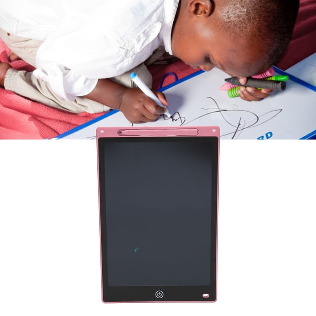 12 Inch LCD Writing Tablet For Kids, Erasable Drawing Doodle Board, Color Screen Pressure Sensitive Doodle Pad Drawing Board With Pen Holder