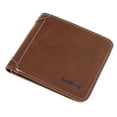 thumbnail image 1 of Cartera de cuero PU suave con bloqueo RFID Vintage para hombre, con ventana de identificación, monedero marrón negro Baoblaze Cartera de los hombres de la moda, 1 of 8