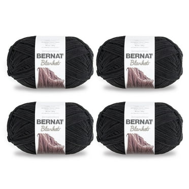 Bernat® Blanket™ #6 Super Bulky Polyester Yarn, Coal 10.5oz/300g, 220 Yards (4 Pack)