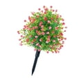 thumbnail image 3 of Arbustos de árboles topiarios artificiales Plantas falsas para exteriores con arbustos con estacas de tierra para Rojo, 3 of 9