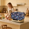 thumbnail image 3 of Renewold Toaster Oven Protection Case Stain-Resistant Washable Smart Oven Air Fryer Cover Countertop Appliance Protective Case Kitchen Decor, 18.5 x 14.5 x 9 Inches, Hippie Flower Lotus Blue Violet, 3 of 7