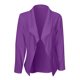 thumbnail image 3 of Chaquetas de traje de lentejuelas Chaqueta de traje de oficina de trabajo de manga larga de color sólido informal para mujer, chaqueta, abrigo, traje corto de negocios,blazer moda（Morado， S), 3 of 5