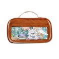 thumbnail image 1 of PEONAVET Stationery Storage Large Capacity Pencil Case Flip Cover Stationery Box Multifunctional Transparent Pencil Case, 1 of 5