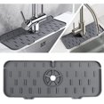thumbnail image 1 of Alfombrilla de silicona para grifo para fregadero de cocina, alfombrilla para recoger agua contra salpicaduras, almohadilla de drenaje para fregadero detrás del grifo, protector contra goteo para cocina, baño, encimera JM, 1 of 7