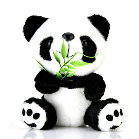 15cm Soft Panda Plush Dolls with Bamboo Adorable Panda Bear Stuffed Animal Plush Soft Doll Toys Animal Doll Toys Gift Panda Toys for Kids Girls
