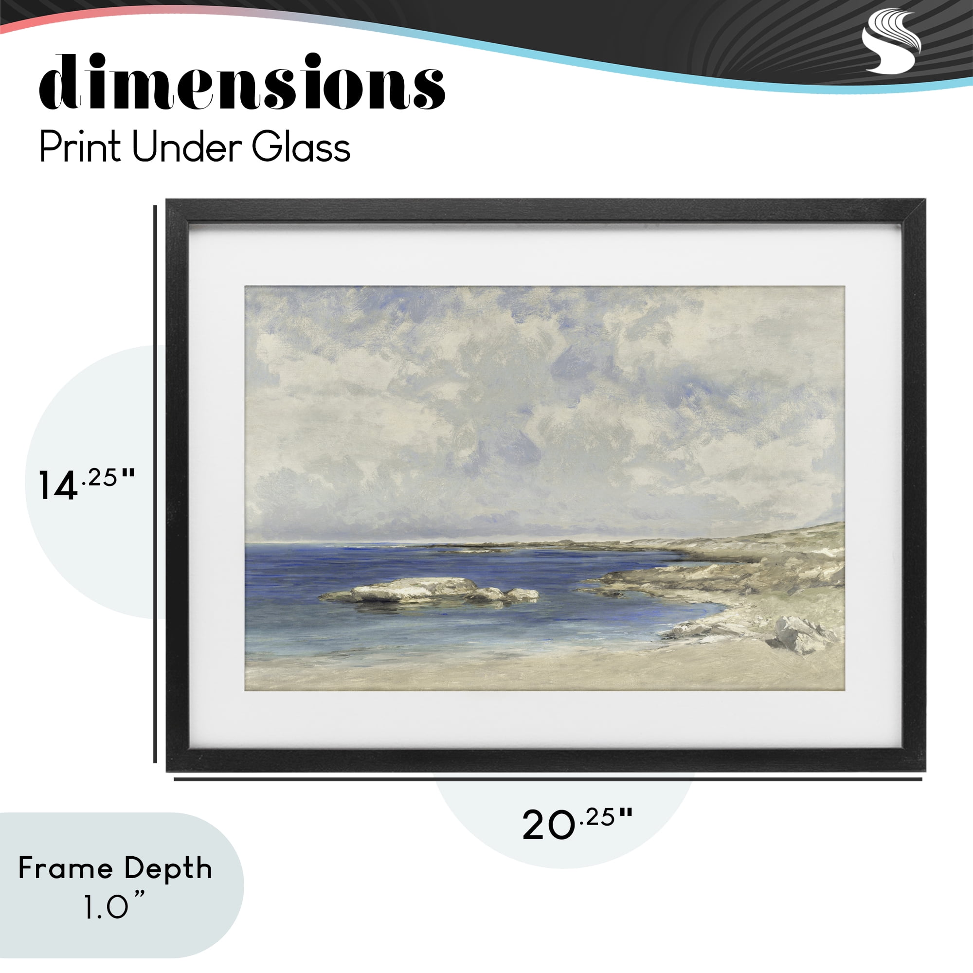 Stupell Industries Pond At Morning Black Framed Print Under Glass, design by Christy McKee