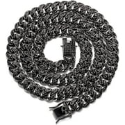 Gold Chain for Men Iced Out,14/20MM 18k Real Gold/Rose Gold/Rhodium Black Plated/Platinum White Gold Diamond Cuban Link Chain Necklace Bracelet,Lab Dimaonds Prong Set,Gift for Him