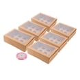 thumbnail image 4 of Paquete de 6 cajas para cupcakes de calidad alimentaria con 12 agujeros, soportes para cupcakes con ventana. Marrón, 4 of 9