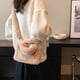 thumbnail image 2 of Bolso Tipo Cartera Esponjoso para Mujer  Bolsos Peludos Informales Suaves  Bolso para Citas para Mujer (caqui), 2 of 9