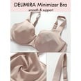 thumbnail image 4 of DELIMIRA Minimizer Bras for Women Full Coverage Plus Size Underwire Unlined Seamless Bra, 4 of 5