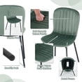 thumbnail image 4 of NORDICANA 37 Inch Round Dining Table Set for 4 with Green Velvet Dining Chairs, Modern Small Circle Kitchen Table Chairs Set for Apartment Living Room Office, Save Space, 4 of 10