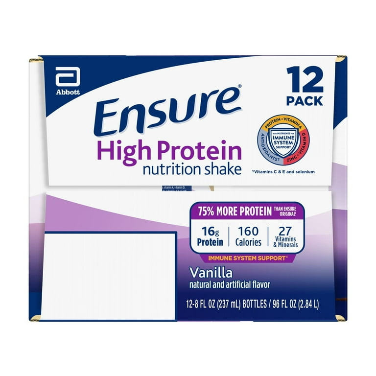 Ensure, High Protein Shake, Homemade Vanilla, Homemade Vanilla