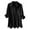 Black, variant on Womens Button Down Shirts Long Sleeve Textured Collared Blouses Summer Casual Flowy Beach Gauze Tops with Pocket (Navy,L)