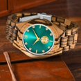 thumbnail image 3 of Reloj Dentily de Madera para Hombre Analógico con Movimiento de Cuarzo y Esfera de 45 mm, 3 of 7