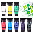 thumbnail image 3 of AUREUO Fabric Acrylic Paint Set, 8 Colors ×21ml Permanent Textile Paint, Non-Toxic Washable Art Paint for Clothes, Canvas, Tote Bags, Shoes, Jeans DIY Craft Painting, 3 of 7