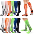 thumbnail image 1 of 6 Pairs Sport Compression Socks for Men & Women Circulation Knee Support Socks For Running Athletic Nursing Travel, 1 of 6