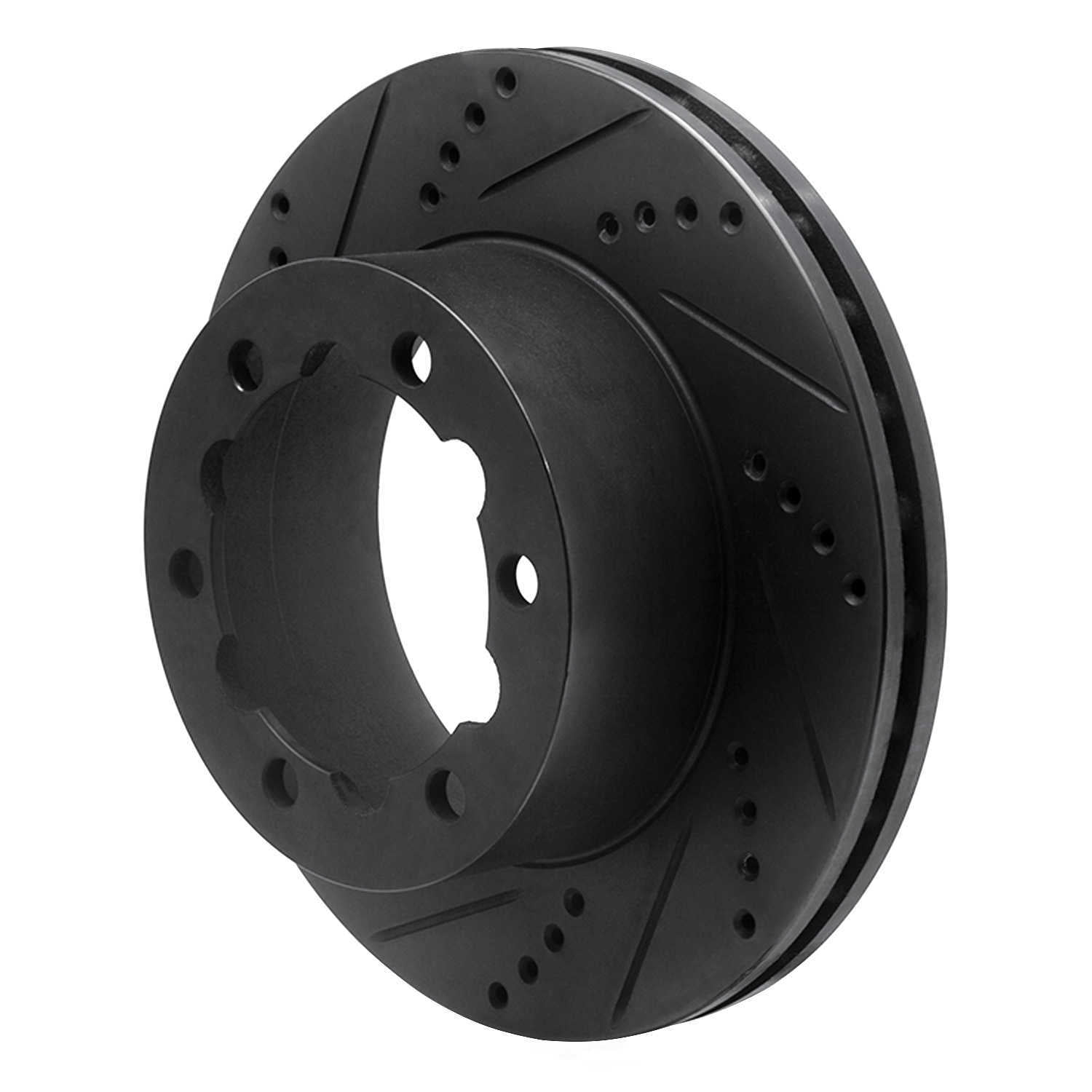 Dynamic Friction Company 633-63134L DFC Brake Rotor - Drilled And Slotted - Black