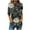 Black Plus Size Blouse for Women_i, variant on CYMMPU Summer Fashion Shirts Crew Neck Blouses for Women Dressy Casual Tunic Tops Spring Tops 3/4 Sleeve Loose Fit Floral Printed Empire Waist A Line T-Shirts Black XXXL