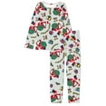 thumbnail image 4 of FKELYI Cute Santa Long Sleeve Pj 2-Pack Polyester Sleepwear for Women Pajama Set,Christmas Gift,Leisure Size 5XL Ladies Pajamas for Pjs Party, 4 of 5