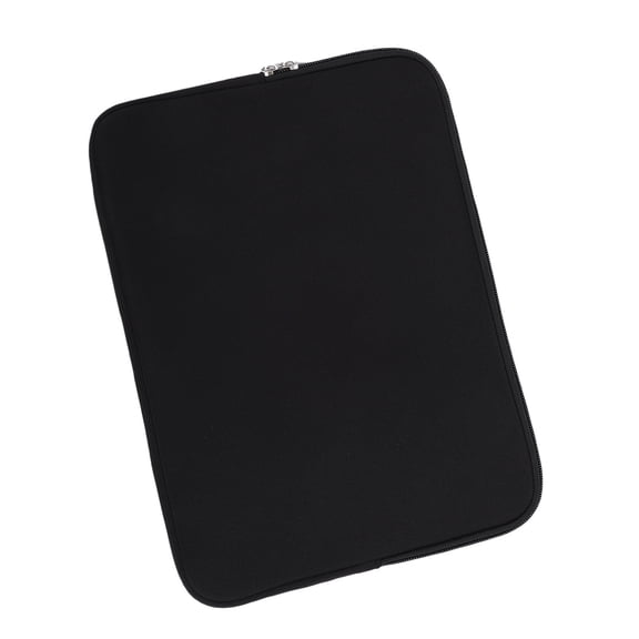 Black Neoprene Waterproof Tablet Sleeve Bag with Zip Closure - Portable Protective Case for Laptop
