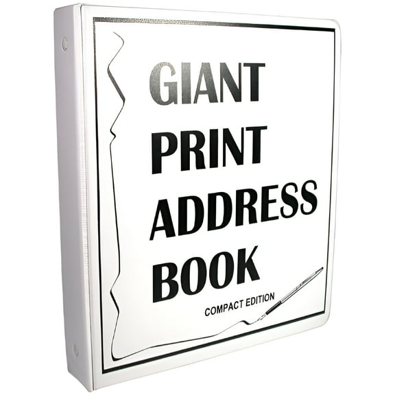 Compact Edition Giant Print Address Book for Low Vision