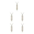 thumbnail image 1 of yingyy Hexagon Column Charm Exquisite Men Handmade Holiday Anniversary Hanging Pendants Pointed Colorful Crystal Chain White Crystal 5Set, 1 of 6