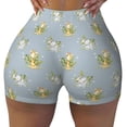 thumbnail image 2 of Uemuo Baby Elephant Giraffe Pattern Women Workout Impact Shorts Scrunch Butt Lifting Gym Shorts Seamless Booty Biker Shorts-Medium, 2 of 8