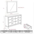 thumbnail image 2 of Kings Brand Furniture Ambroise Wood Dresser & Mirror (Gray/Black), 2 of 6