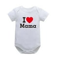 thumbnail image 1 of asdoklhq Baby Girls Rompers & One-pieces,Toddler Kids Baby Boys Girls Romper Cotton Letter Print Tops Short Sleeve Jumpsuit,Sizes 0/3-24 Months, 1 of 5