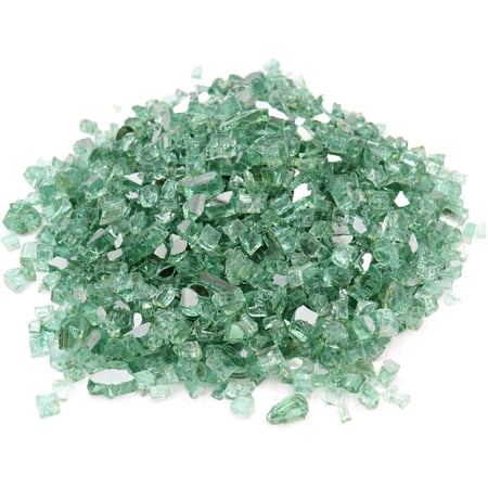Koltose by Mash - Fire Glass, Green Crystal, ½ Inch Tempered Fire Pit Glass, 10 Lbs
