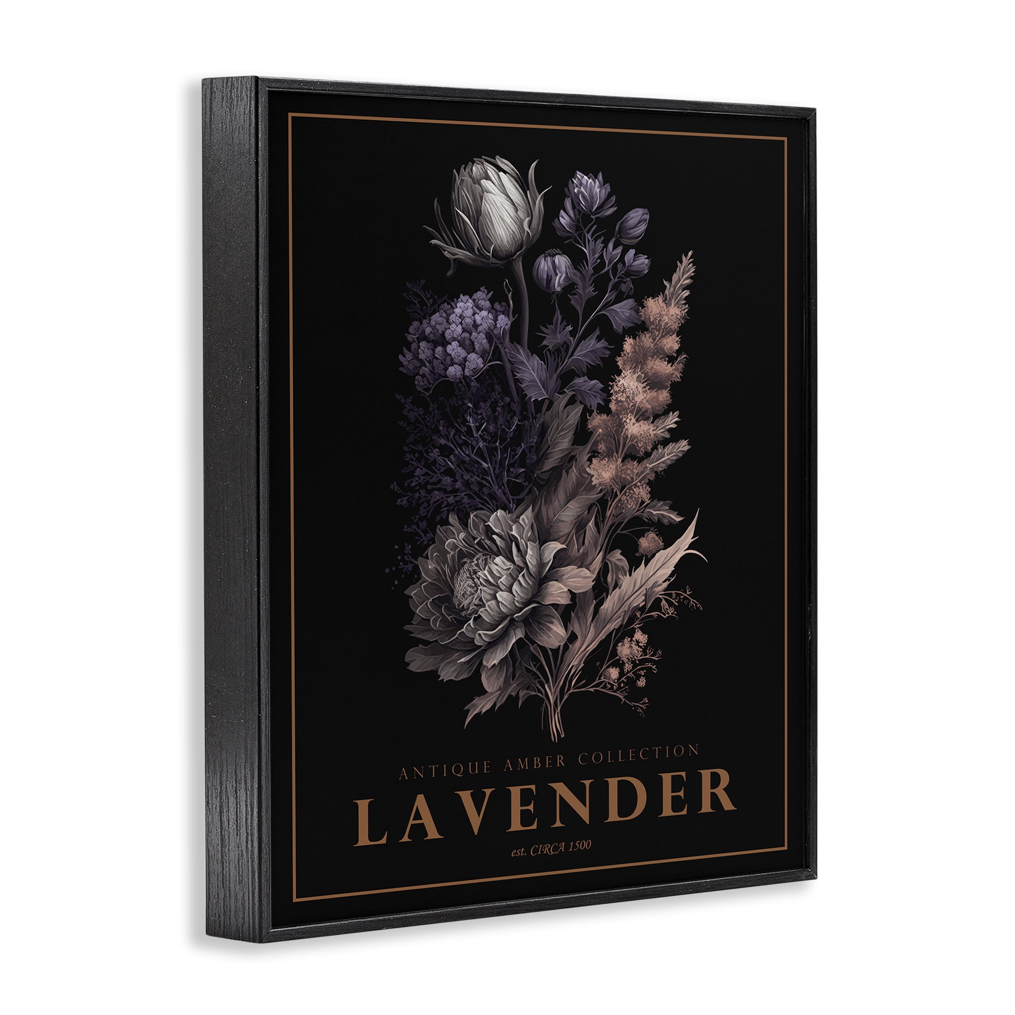 Stupell Industries Antique Lavender Bushel Black Framed Giclee Art, design by Christopher Giampietro