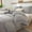 Light Grey, variant on Move Over Sage Green Bedding Set Twin Pom Poms Fringe Pattern Soft Washed Microfiber Duvet Cover Set No Filling