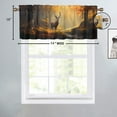 thumbnail image 4 of Forest Deer Curtains Valances for Home Decor Fall Hunting Theme Elk Wild Animal Country Rustic Farmhouse Window Valance for Bedroom Bathroom Living Room Dining Room Valances Set 54 by 18 in, 1 Panel, 4 of 6
