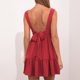 thumbnail image 3 of Vestido de mujer con dobladillo con volantes y lazo en la espalda, cintura alta, sin espalda, sin mangas, color puro, vestido de verano, 3 of 6