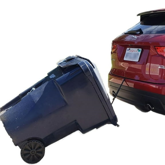 Trash Can Hauler | Garbage Can Hauling Towing Straps | No Hitch Required | Vehicle to Cart Strap | Works with Any Vehicle | Trash Can Transporter & Cart Attaches to Cars, ATV, Lawn Mower