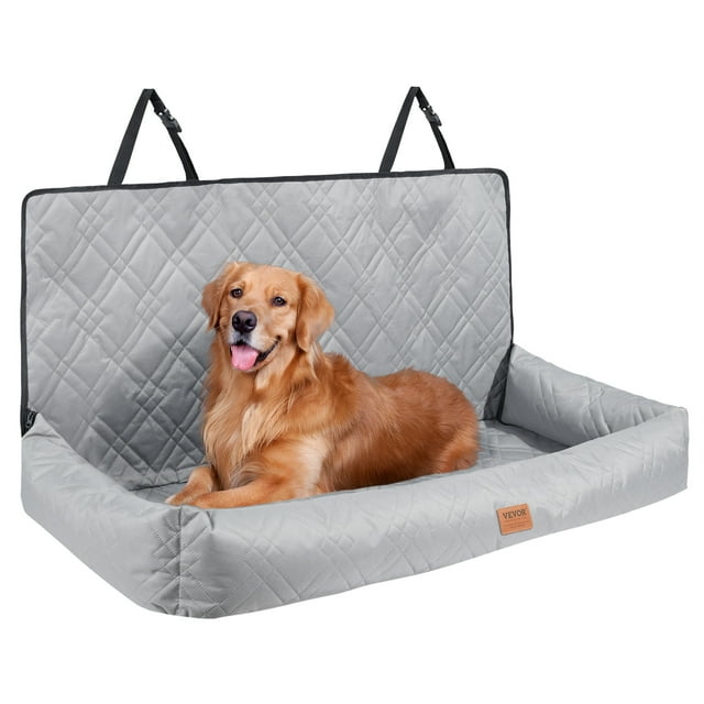 Asiento de coche para perros VEVOR, asiento elevador impermeable para perros para coche, asiento de coche para mascotas con correa de seguridad con clip, relleno de algodón PP