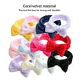 thumbnail image 4 of Thinsont Coral Velvet Head Band Cute Portable Elegant Bowknot Makeup Face Washing Women Headband Headwear Birthday Gift Rose Red, 4 of 6