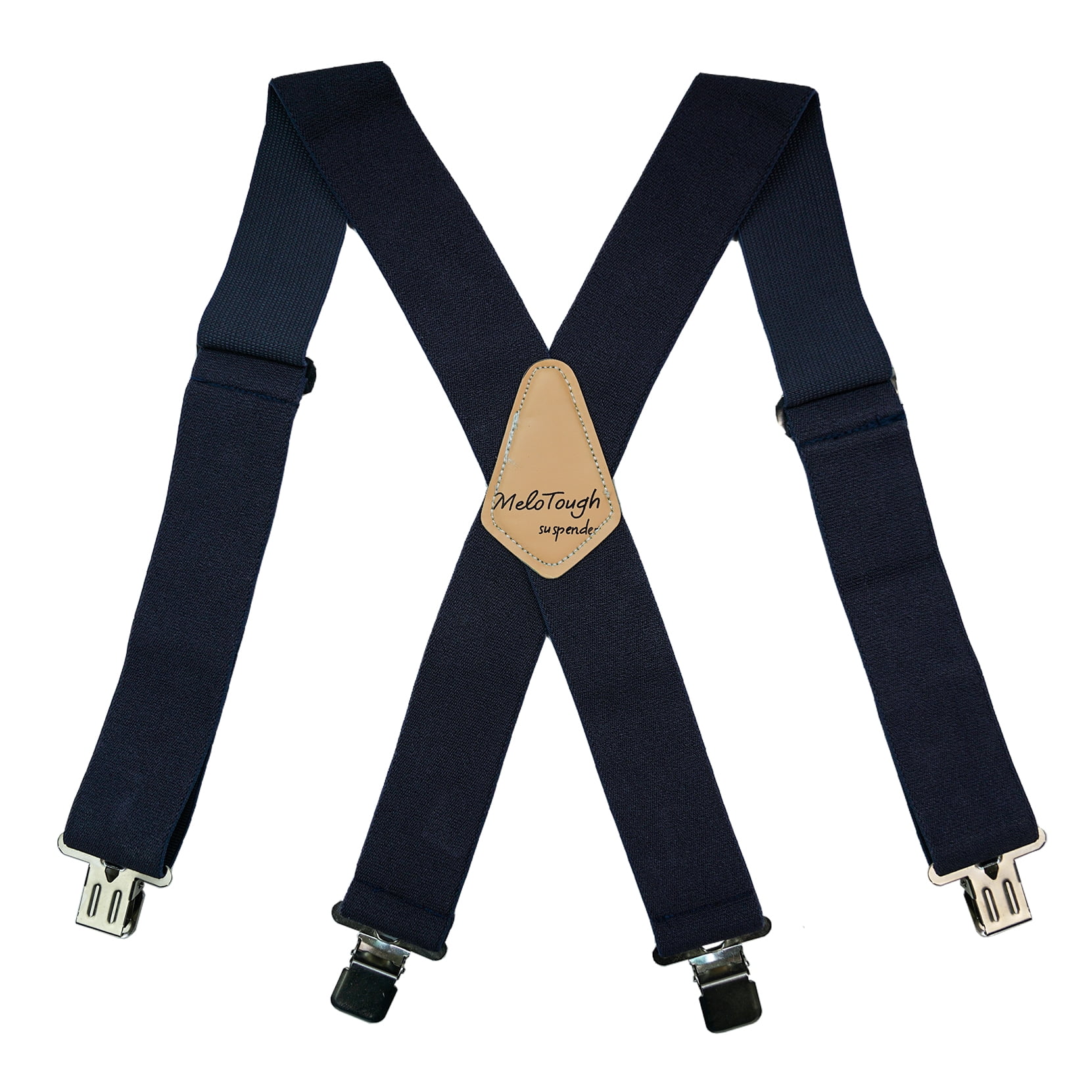 Mens Suspenders for Men with Clips Y Back Design Pant Clip Style Tuxedo  Braces - Navy 