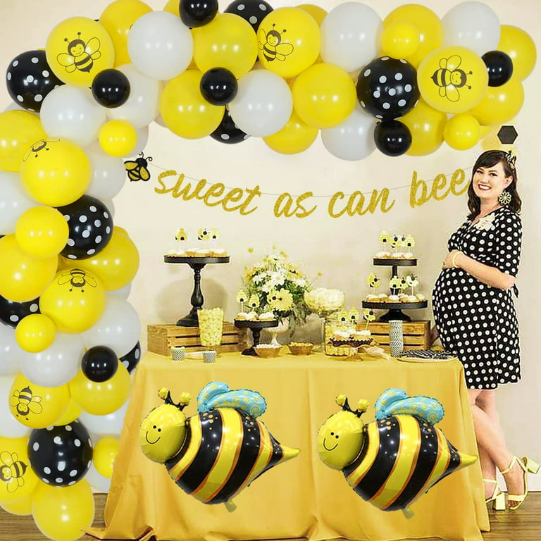 Sweet As Can Bee Baby Shower Party Decorations, Bee Gender Reveal Party  Supplies, Bee Balloon Garland Kit Honey Bee Baby Shower Birthday Party