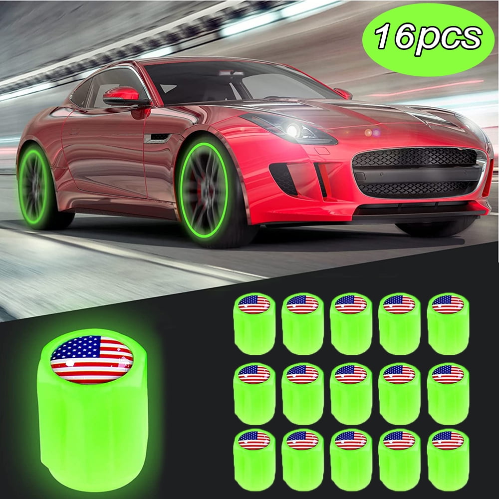 Luminous Tire Air Valves Stem Caps Car Decoration Accessories Universal