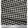 thumbnail image 3 of Soimoi Black Cotton Duck Fabric Stripe & Diamond Geometric Print Fabric by the Yard 42 Inch Wide, 3 of 3