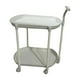 thumbnail image 4 of Carrito de servicio moderno que ahorra espacio con estantes dobles abiertos, decoración, regalos, estante para refrigerios Blanco, 4 of 9