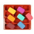 thumbnail image 6 of Tunhigl 12-Cavity Small Rectangular Chocolate Mold - Versatile Baking Molds for Chocolate Bars, Wax Melting, and Protein Bars | Food-Grade Silicone | Microwave, Oven, Fridge & Dishwasher Safe White, 6 of 8