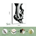 thumbnail image 3 of Black & White Handshake Love Design Romantic Couple Holding Hands Poster Wrapped Wooden Frame Wall Decor,,Canvas Wall Art for Living Room,Bedroom,Office,Ready to Hang, 3 of 5