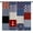 Red, variant on Anchor Curtains Vintage Rustic Ocean Nautical Style Navy Blue White Bedroom Living Room Bathroom Blackout Rod Pocket Decoration Window Drapes 42x54in