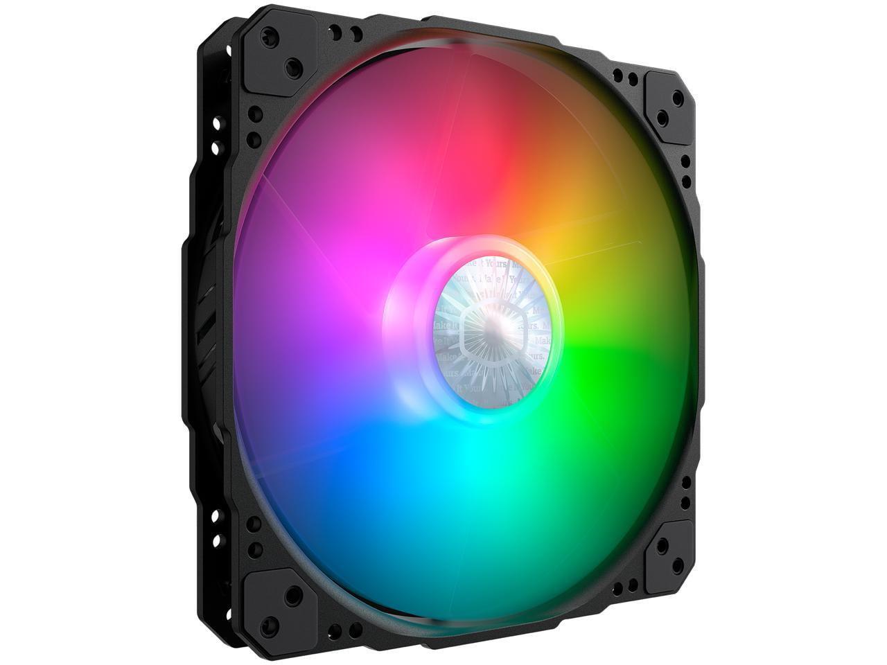 Cooler Master SickleFlow 200 ARGB Gen 2 Square Frame Fan - 800 RPM PWM Control With Customizable LED Lighting For PC Cases