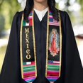 thumbnail image 3 of Mexican Graduation Sash, Mexico Graduation Stole 2025,Mexican American Flag Graduation Sash, 3 of 10
